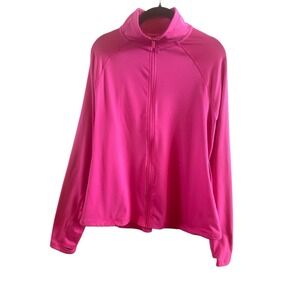 Juicy‎ Couture Barbie Pink Track Workout Funnel Neck Size Extra Large Zip Jacket